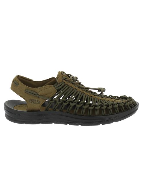 Uneek sandalo da uomo in corda intrecciata verde militare KEEN | UNEEK MAN1023381